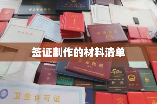 且末签证制作的材料清单