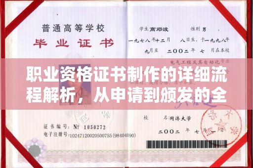 且末职业资格证书制作的详细流程解析，从申请到颁发的全方位指南