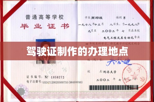 且末驾驶证制作的办理地点