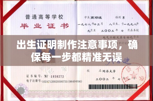 且末出生证明制作注意事项，确保每一步都精准无误
