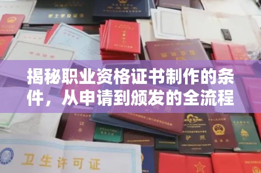 且末揭秘职业资格证书制作的条件，从申请到颁发的全流程解析