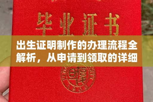 且末出生证明制作的办理流程全解析，从申请到领取的详细指南